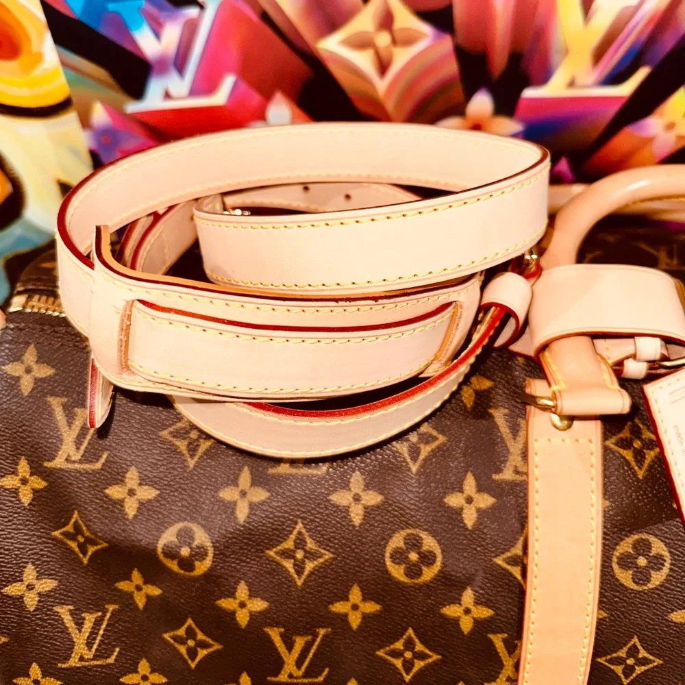 🛑SOLD🛑🧳✈️🏝Authentic Louis Vuitton Keepall Bandouliere 55 Luggage Bag Monogr… - Picture 14 of 16